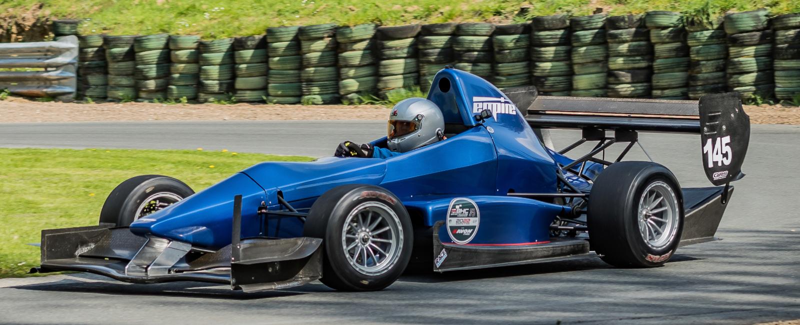 Jason Tunnicliffe in his blue Empire Evo 3